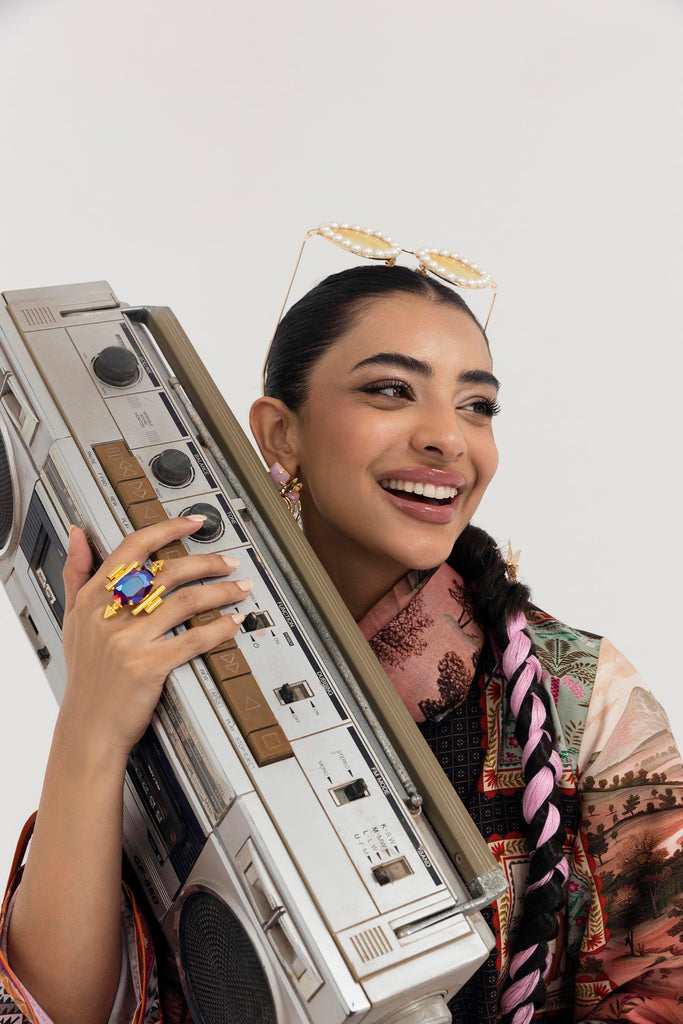 Sana Safinaz | Mahay Winter 25 | H255-009B-2DA by Sana Safinaz - Designer Dress  - Type : Ladies Clothes - Available at Libayah - 100% Original 