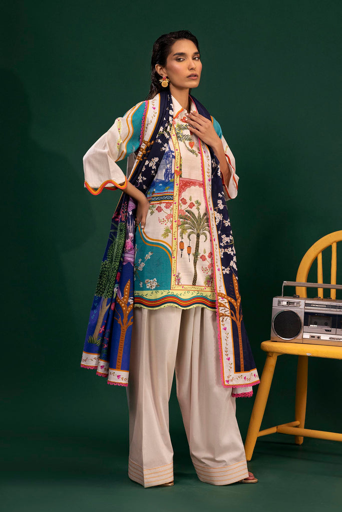 Sana Safinaz | Mahay Winter 25 | H255-010A-2Q by Sana Safinaz - Designer Dress  - Type : Ladies Clothes - Available at Libayah - 100% Original 