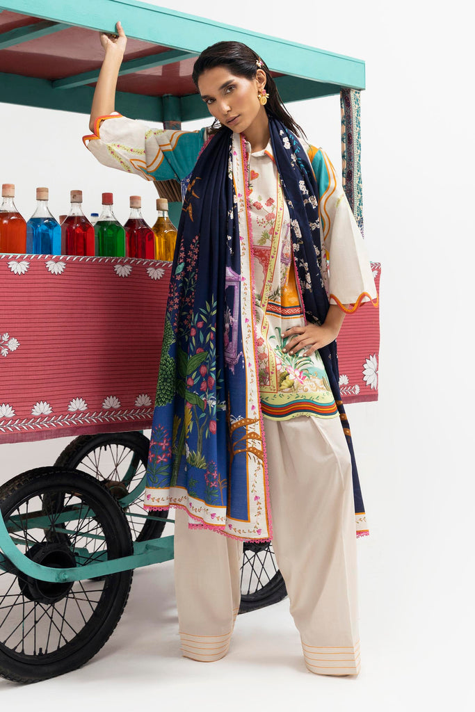 Sana Safinaz | Mahay Winter 25 | H255-010A-2Q by Sana Safinaz - Designer Dress  - Type : Ladies Clothes - Available at Libayah - 100% Original 