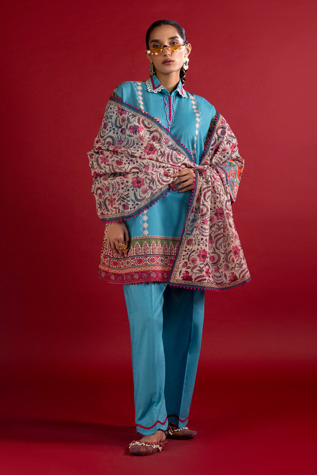 Sana Safinaz | Mahay Summer 26 | H263-004B-3CG by Sana Safinaz - Designer Dress  - Type : Ladies Clothes - Available at Libayah - 100% Original 