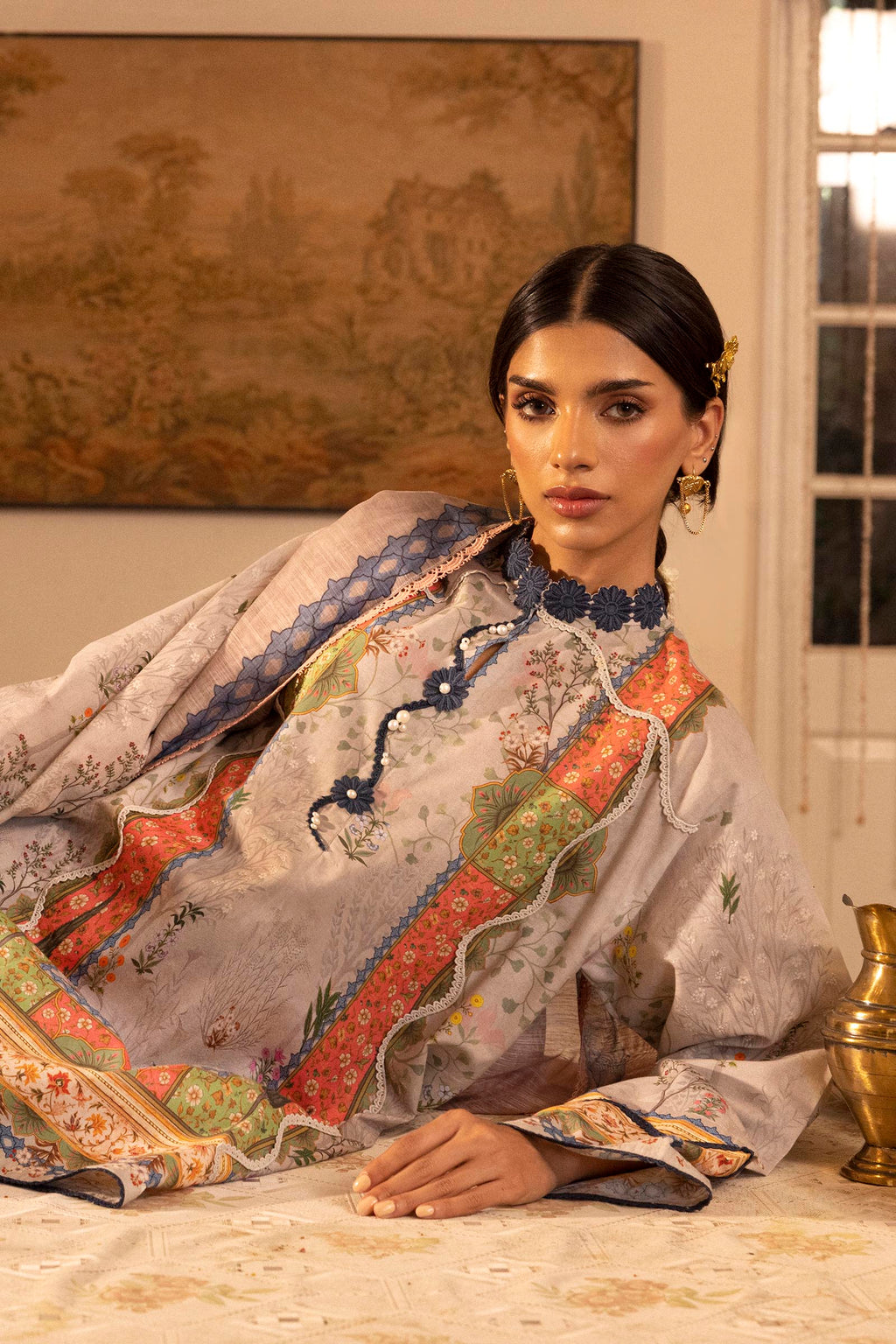 Sana Safinaz | Mahay Summer 26 | H263-007A-3AG by Sana Safinaz - Designer Dress  - Type : Ladies Clothes - Available at Libayah - 100% Original 