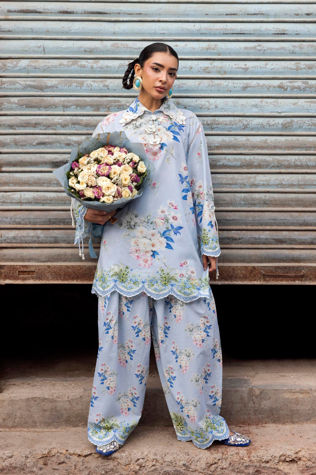 Sana Safinaz | Mahay Summer 26 | H264-001A-2C by Sana Safinaz - Designer Dress  - Type : Ladies Clothes - Available at Libayah - 100% Original 