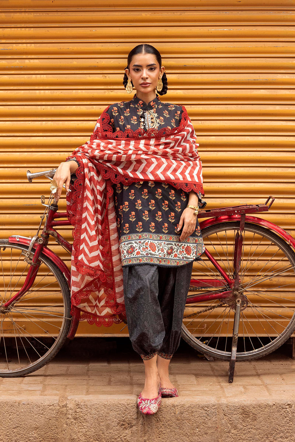 Sana Safinaz | Mahay Summer 26 | H264-002A-3CG by Sana Safinaz - Designer Dress  - Type : Ladies Clothes - Available at Libayah - 100% Original 