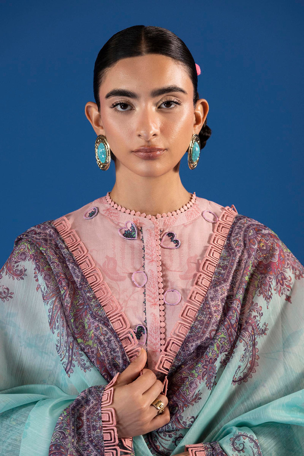 Sana Safinaz | Mahay Summer 26 | H264-003A-3AG by Sana Safinaz - Designer Dress  - Type : Ladies Clothes - Available at Libayah - 100% Original 