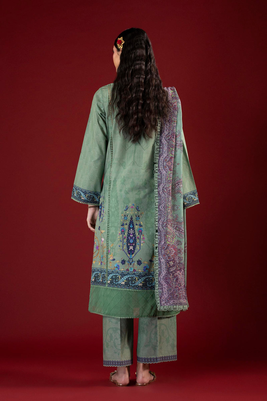 Sana Safinaz | Mahay Summer 26 | H264-003B-3AG by Sana Safinaz - Designer Dress  - Type : Ladies Clothes - Available at Libayah - 100% Original 