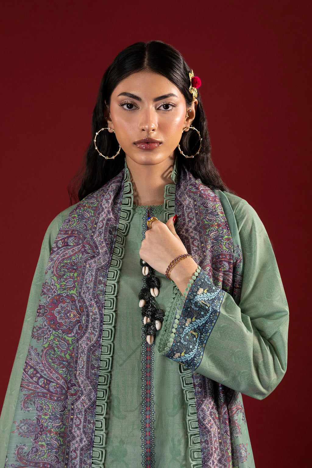 Sana Safinaz | Mahay Summer 26 | H264-003B-3AG by Sana Safinaz - Designer Dress  - Type : Ladies Clothes - Available at Libayah - 100% Original 