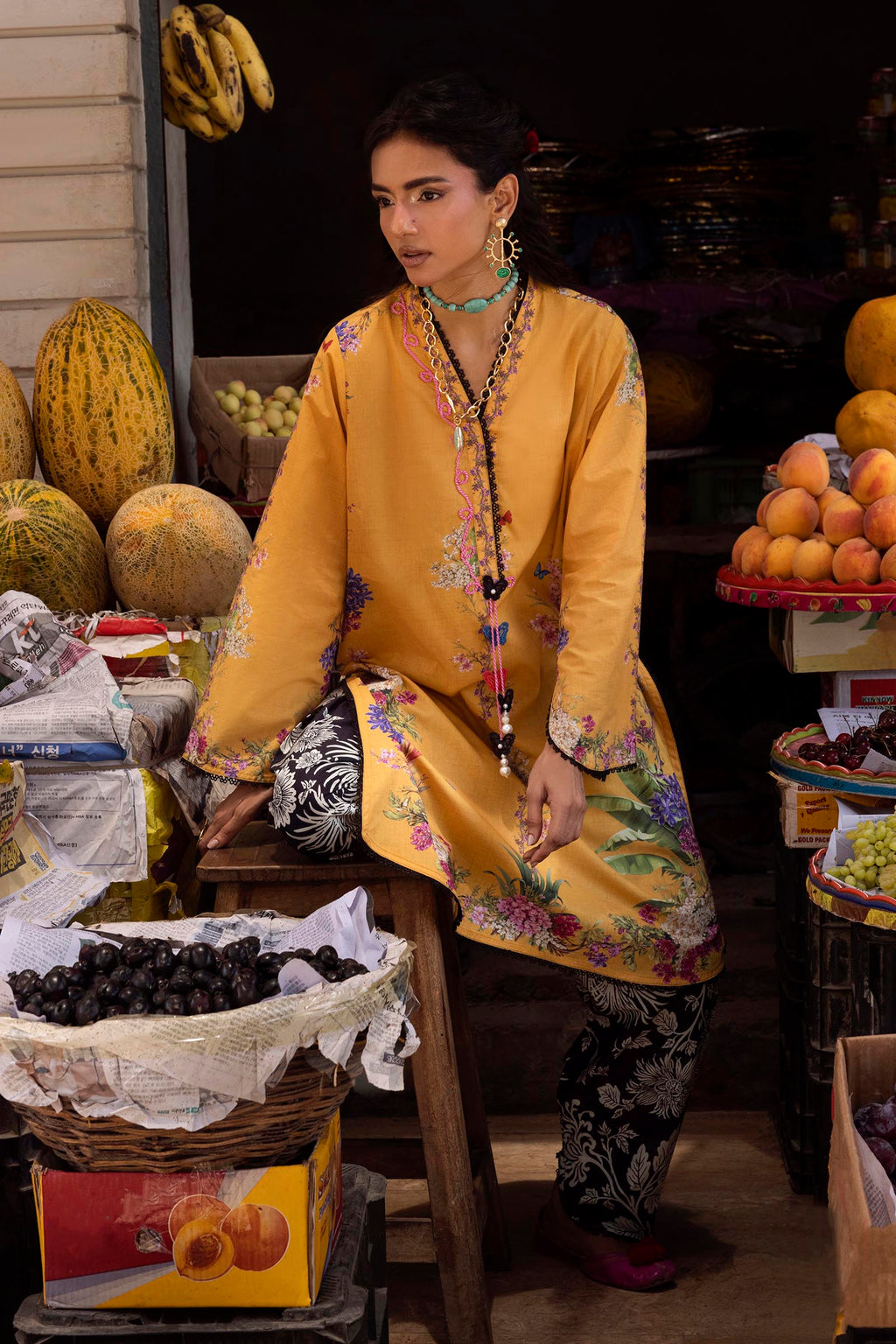 Sana Safinaz | Mahay Summer 26 |  H264-005A-2C by Sana Safinaz - Designer Dress  - Type : Ladies Clothes - Available at Libayah - 100% Original 