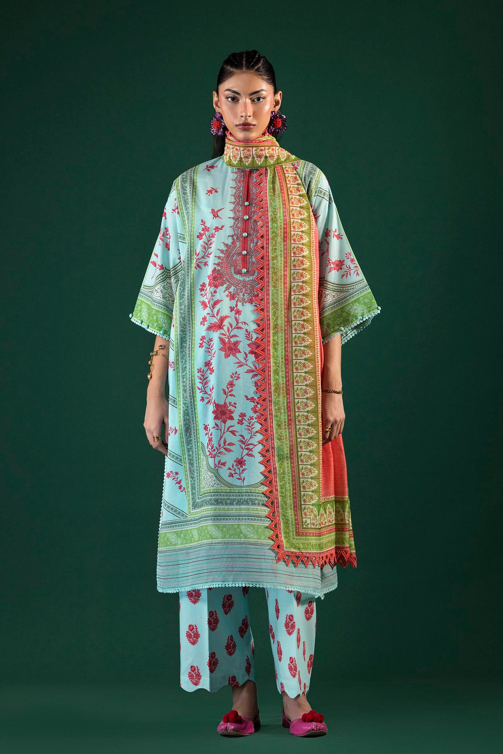 Sana Safinaz | Mahay Summer 26 | H264-008A-3CG by Sana Safinaz - Designer Dress  - Type : Ladies Clothes - Available at Libayah - 100% Original 