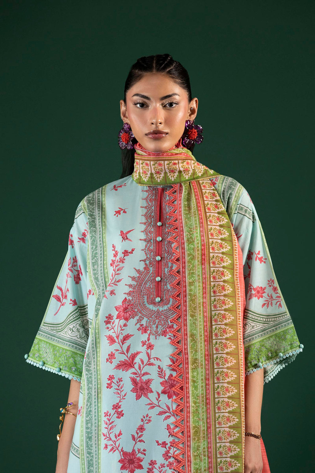 Sana Safinaz | Mahay Summer 26 | H264-008A-3CG by Sana Safinaz - Designer Dress  - Type : Ladies Clothes - Available at Libayah - 100% Original 