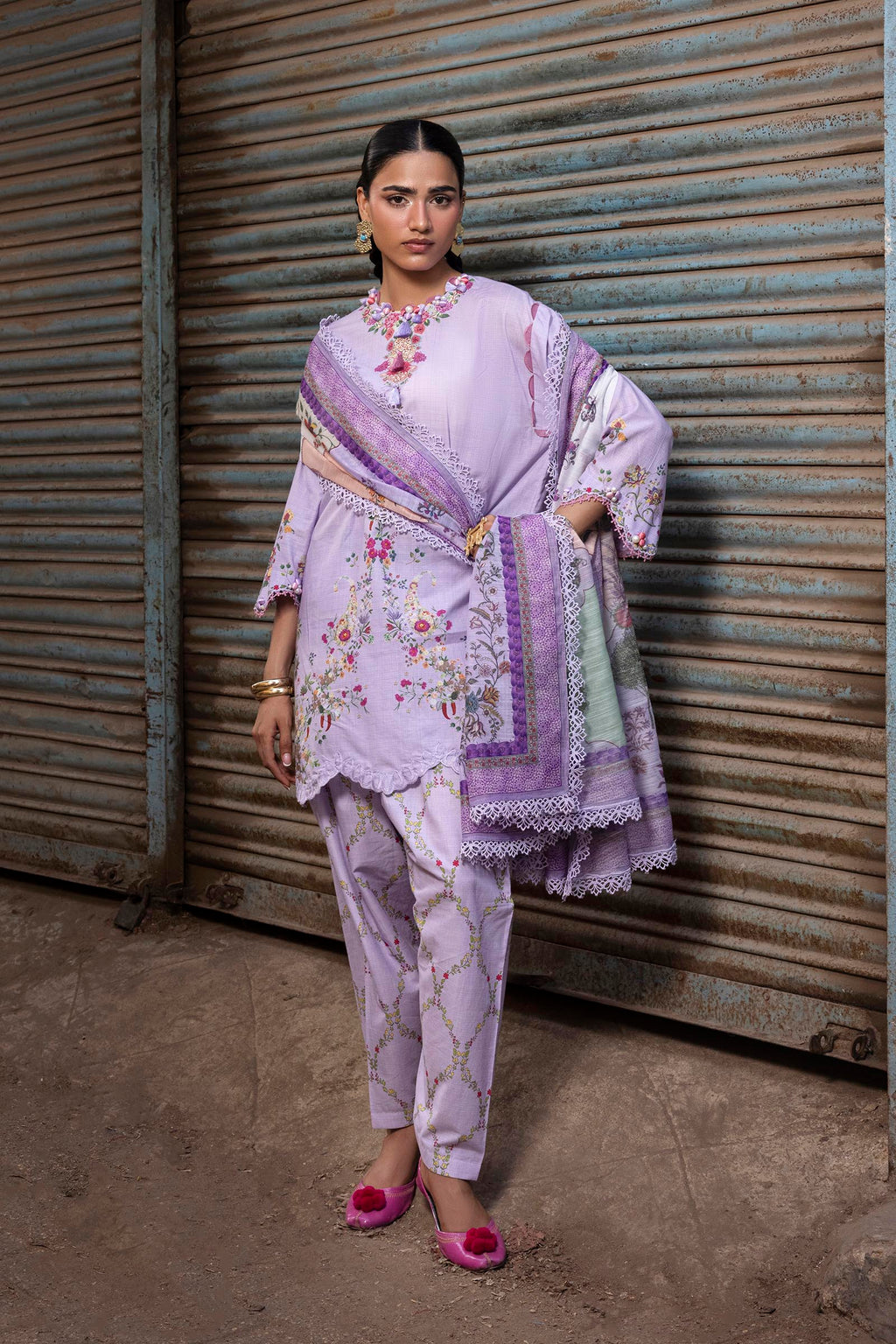 Sana Safinaz | Mahay Summer 26 | H264-009A-3CG by Sana Safinaz - Designer Dress  - Type : Ladies Clothes - Available at Libayah - 100% Original 