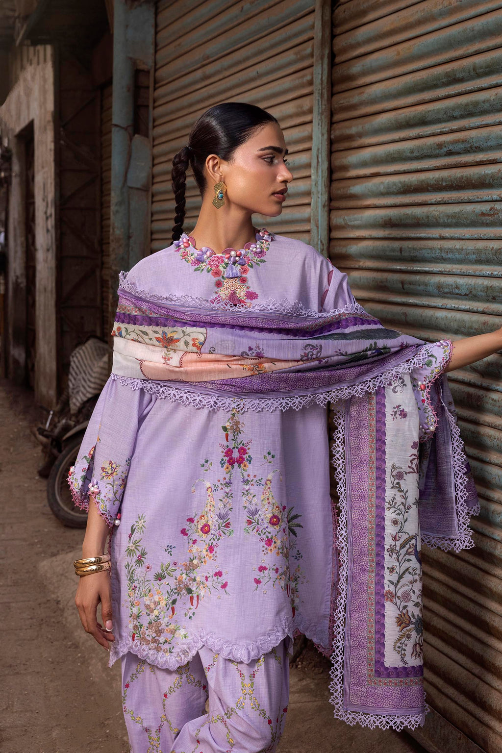 Sana Safinaz | Mahay Summer 26 | H264-009A-3CG by Sana Safinaz - Designer Dress  - Type : Ladies Clothes - Available at Libayah - 100% Original 