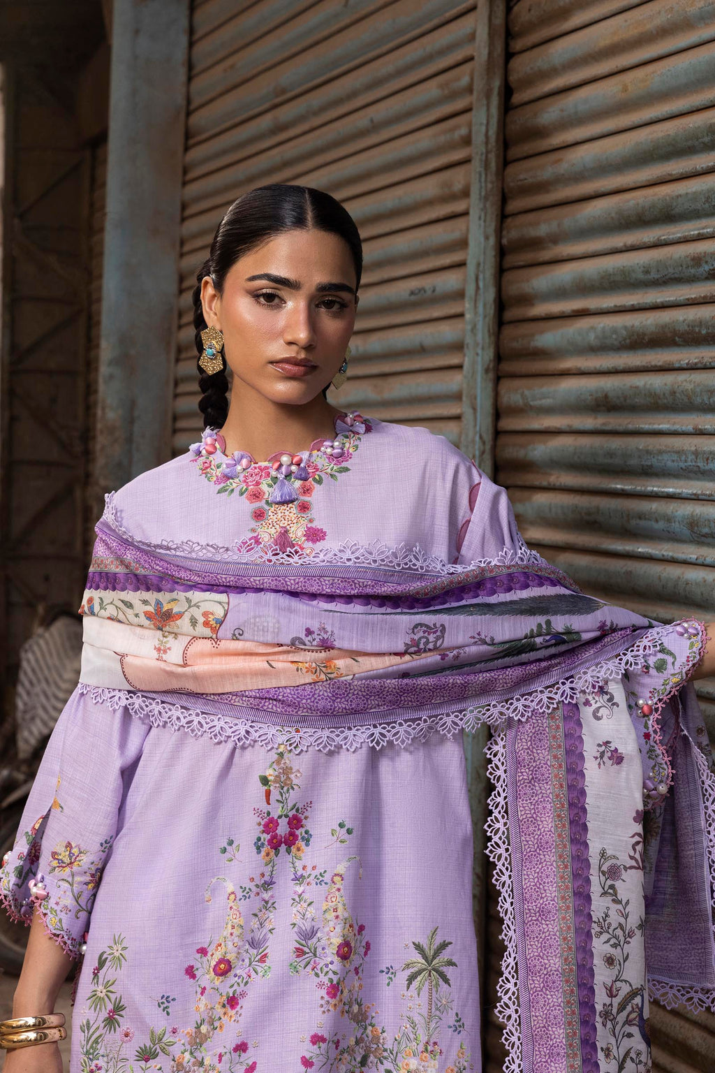 Sana Safinaz | Mahay Summer 26 | H264-009A-3CG by Sana Safinaz - Designer Dress  - Type : Ladies Clothes - Available at Libayah - 100% Original 