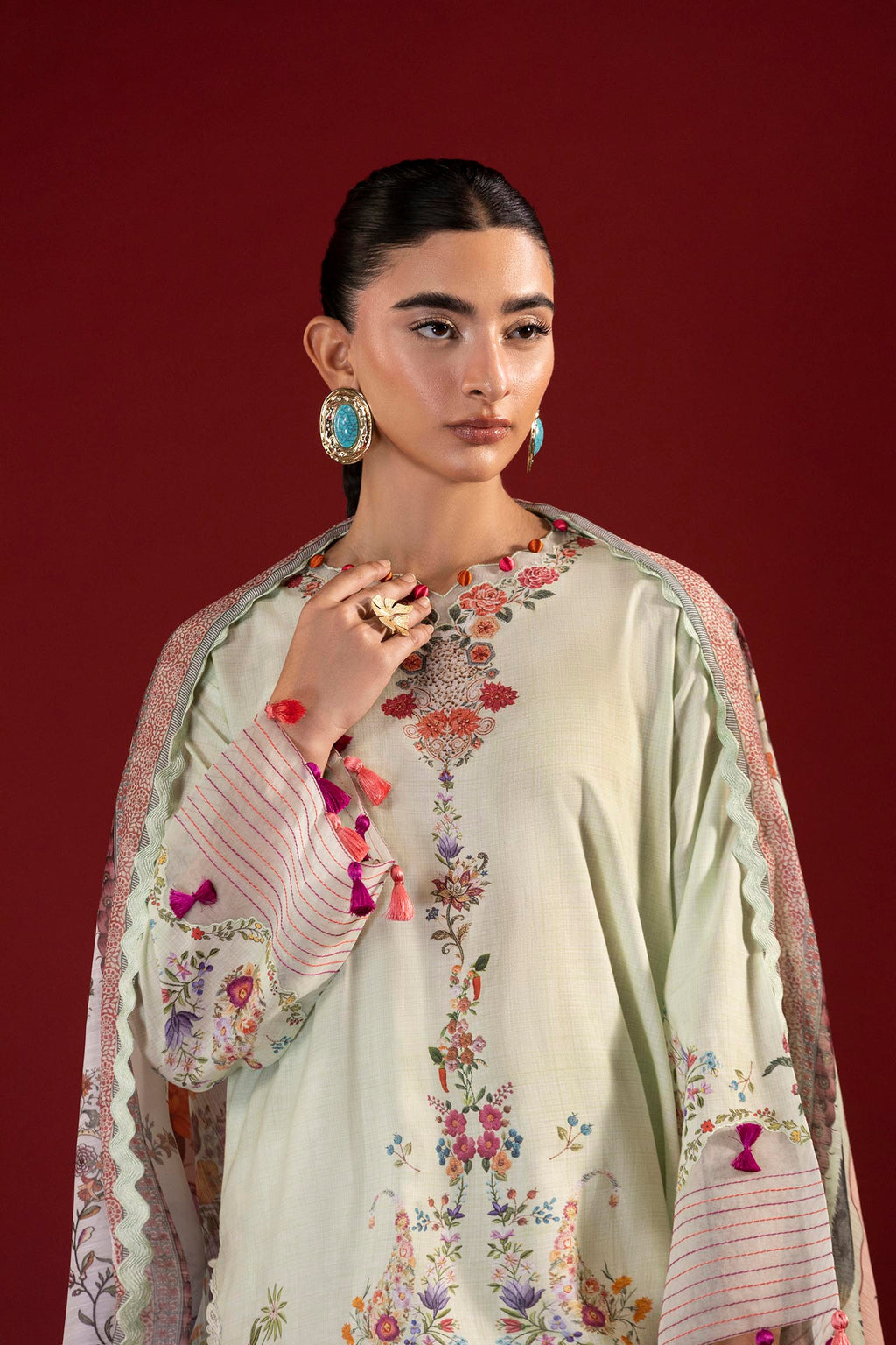 Sana Safinaz | Mahay Summer 26 | H264-009B-3CG by Sana Safinaz - Designer Dress  - Type : Ladies Clothes - Available at Libayah - 100% Original 