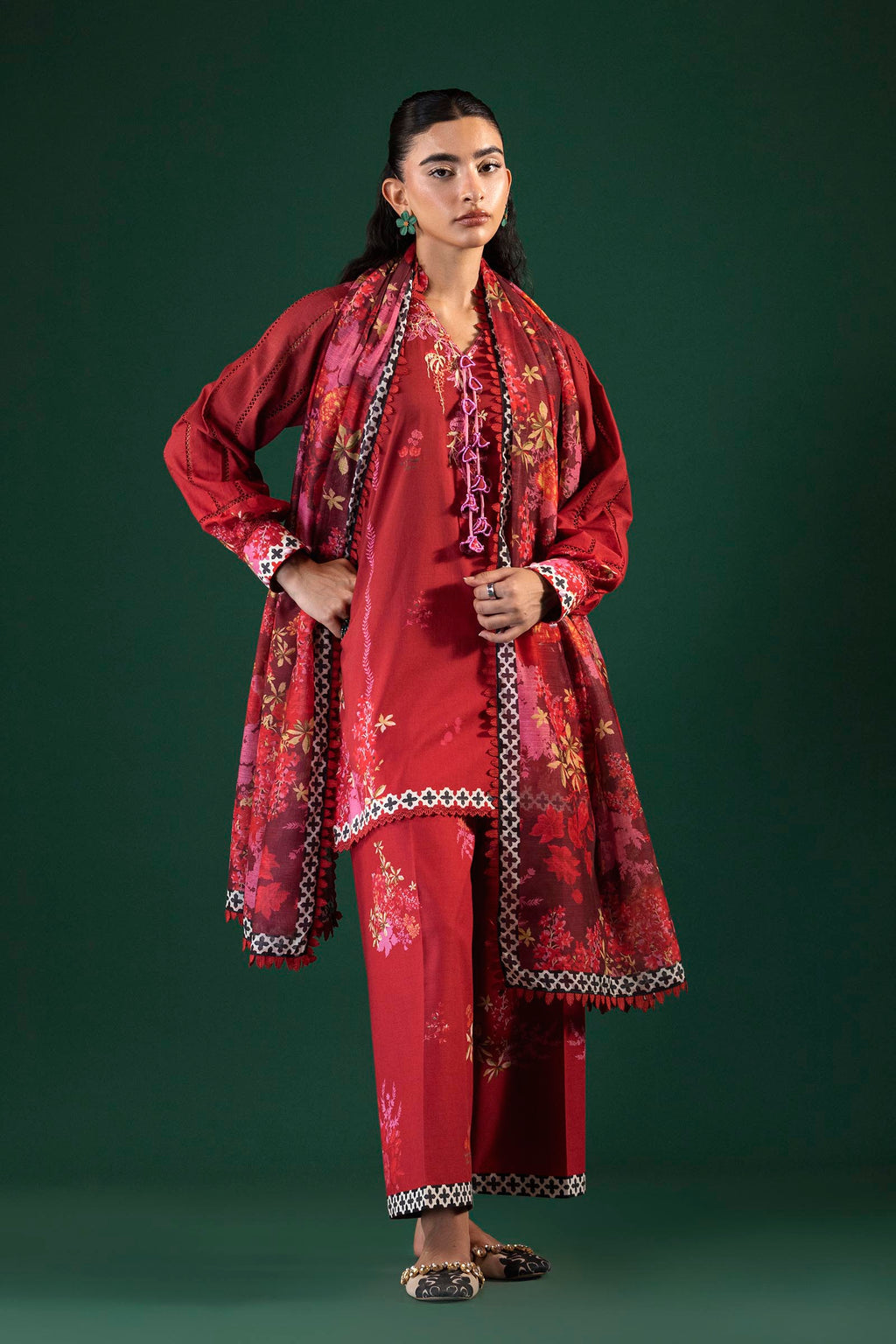 Sana Safinaz | Mahay Summer 26 | H264-010A-3AG by Sana Safinaz - Designer Dress  - Type : Ladies Clothes - Available at Libayah - 100% Original 