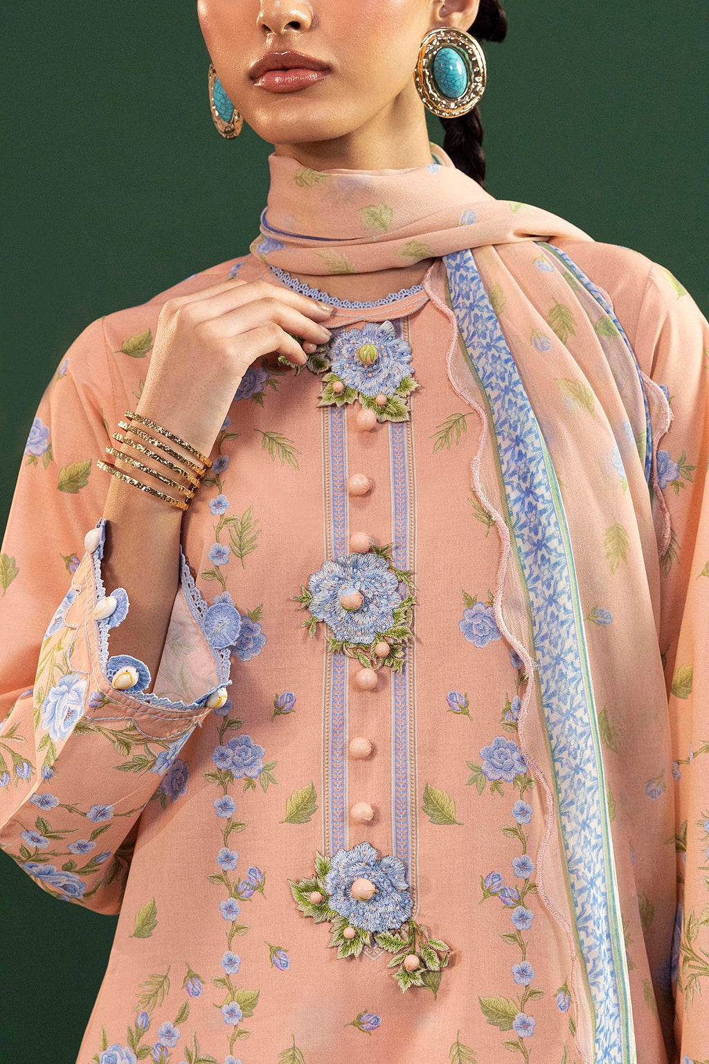 Sana Safinaz | Mahay Summer 26 |S-18 by Sana Safinaz - Designer Dress  - Type : Ladies Clothes - Available at Libayah - 100% Original 