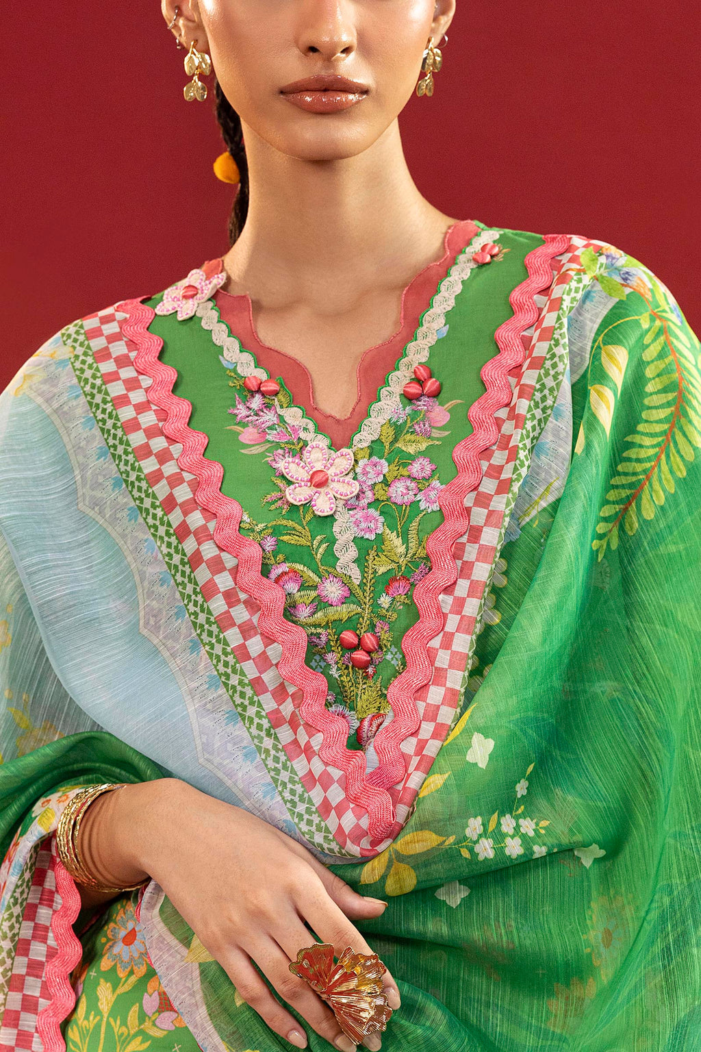 Sana Safinaz | Mahay Summer 26 |S-15 by Sana Safinaz - Designer Dress  - Type : Ladies Clothes - Available at Libayah - 100% Original 