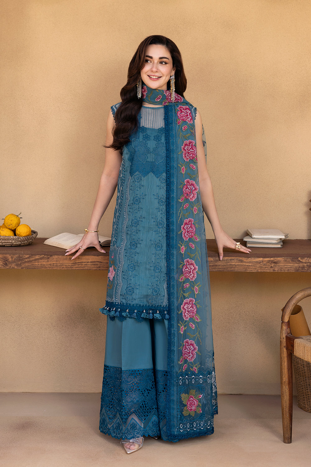 Saira Rizwan | Luxury Lawn 25 | ALMA-SRL25-12 by Saira Rizwan - Designer Dress - Type: Ladies Clothes - Available at Libayah - 100% Original