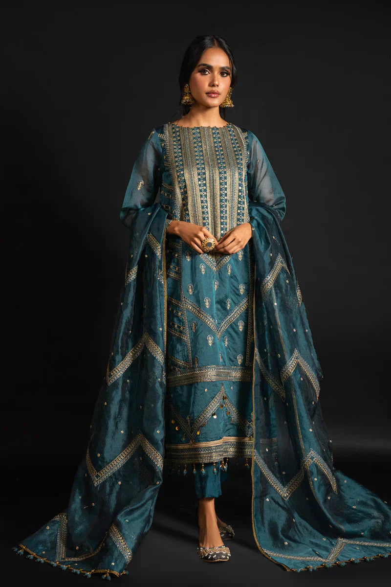 Alkaram | Heavy Formals 24 | HF-01-24-Teal by Alkaram - Designer Dress - Type: Ladies Clothes - Available at Libayah - 100% Original