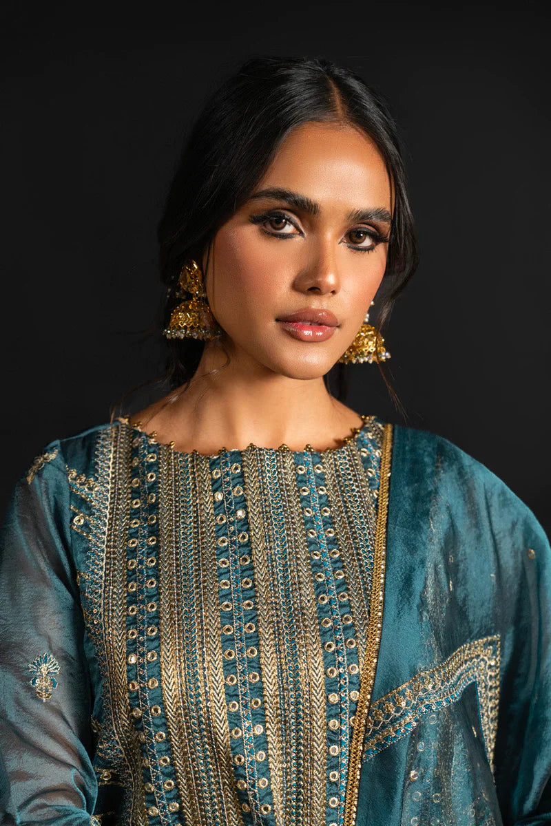 Alkaram | Heavy Formals 24 | HF-01-24-Teal by Alkaram - Designer Dress - Type: Ladies Clothes - Available at Libayah - 100% Original