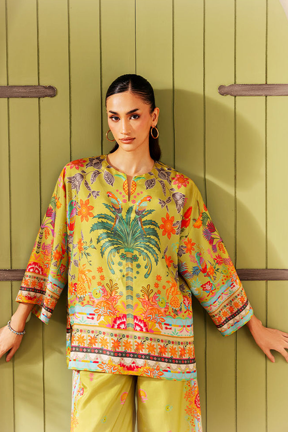 PALM SUGAR - SRSP-25-04 – authentic Pakistani dress from the Saira Rizwan Silk Coords 25 collection for women in the UK.