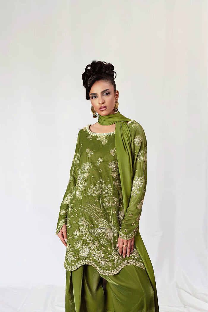 Saira Rizwan | Velvet Pret 25 | KAHWA-SRVP25-08 by Saira Rizwan - Designer Dress - Type : Ladies Clothes - Available at Libayah - 100% Original 