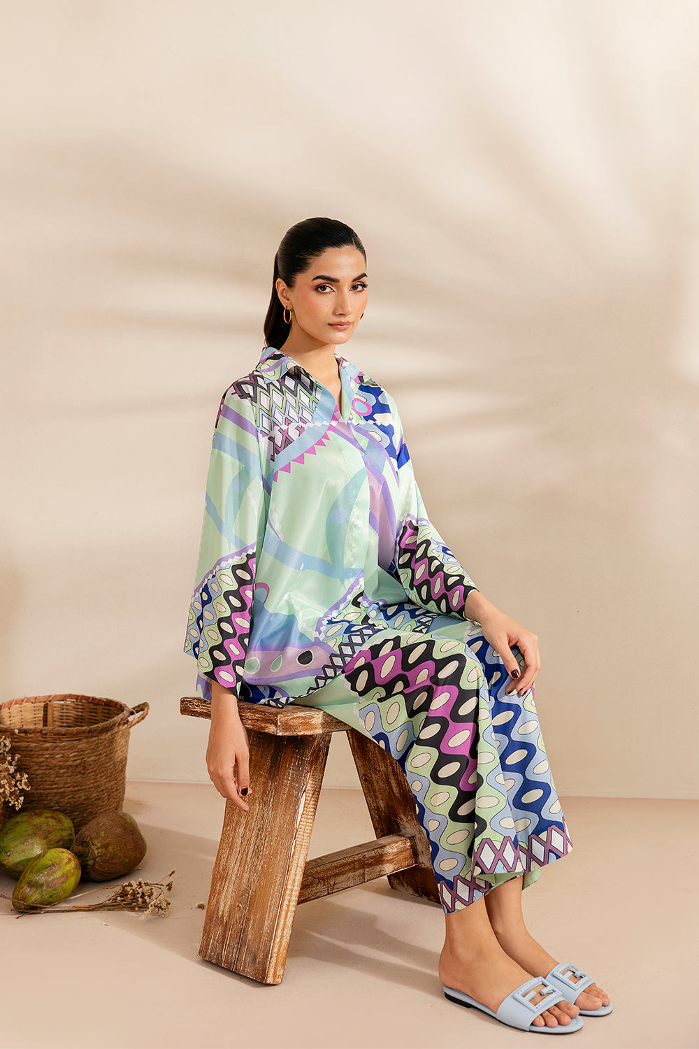 PARADISE PRISM - SRSP-25-05 – authentic Pakistani dress from the Saira Rizwan Silk Coords 25 collection for women in the UK.