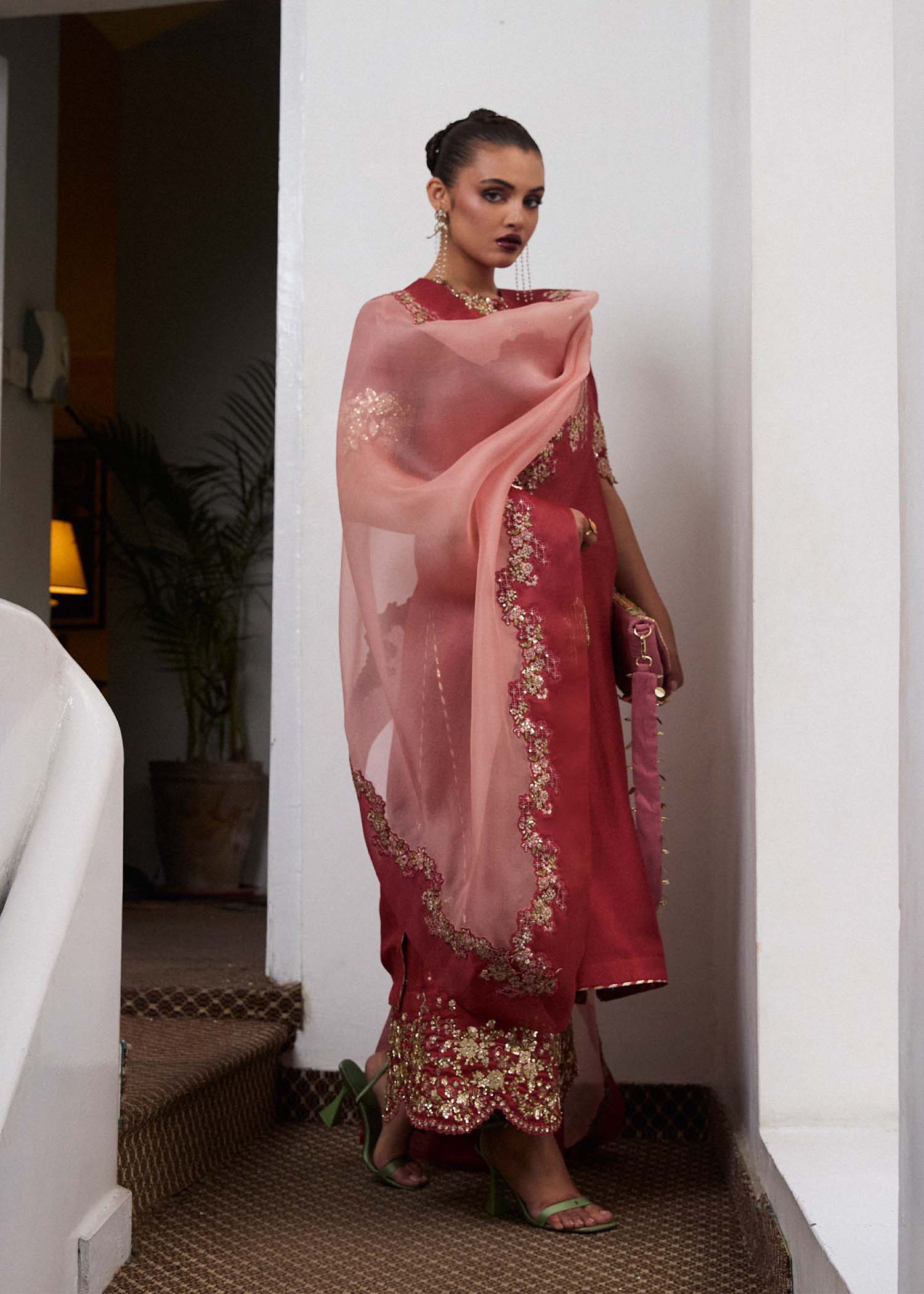 Hussain Rehar | SS Luxury Pret 25 | Tram by Hussain Rehar - Designer Dress - Type: Ladies Clothes - Available at Libayah - 100% Original