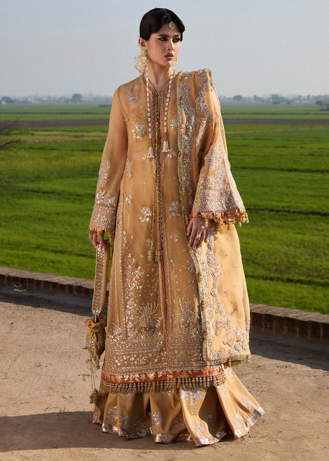Hussain Rehar | Darlings Festive 25 | Sundal by Hussain Rehar - Designer Dress - Type: Ladies Clothes - Available at Libayah - 100% Original