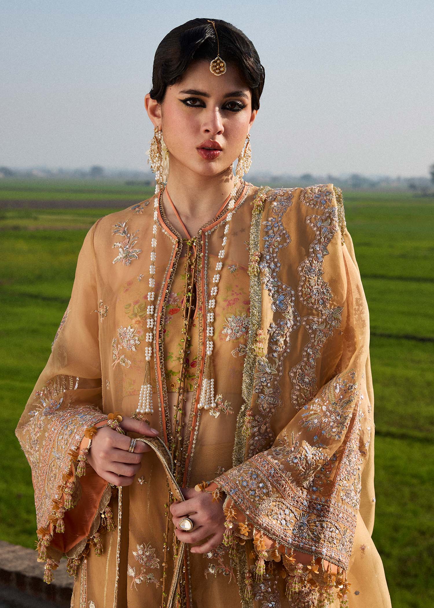 Hussain Rehar | Darlings Festive 25 | Sundal by Hussain Rehar - Designer Dress - Type: Ladies Clothes - Available at Libayah - 100% Original