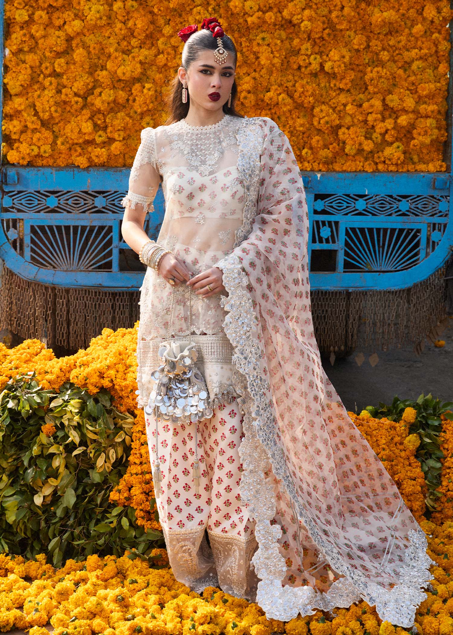 Hussain Rehar | Darlings Festive 25 | Zareen by Hussain Rehar - Designer Dress - Type: Ladies Clothes - Available at Libayah - 100% Original
