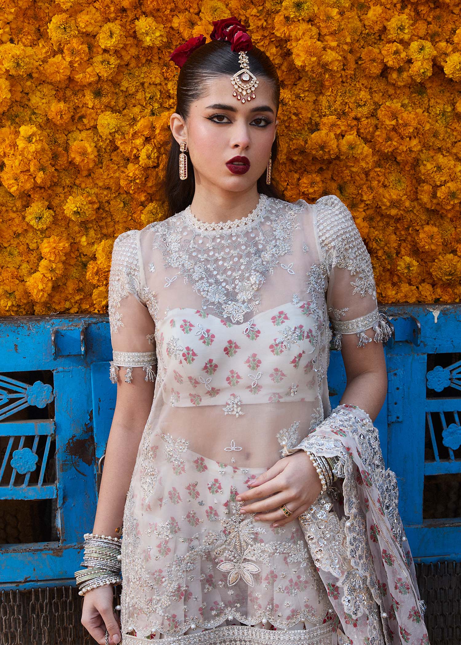 Hussain Rehar | Darlings Festive 25 | Zareen by Hussain Rehar - Designer Dress - Type: Ladies Clothes - Available at Libayah - 100% Original