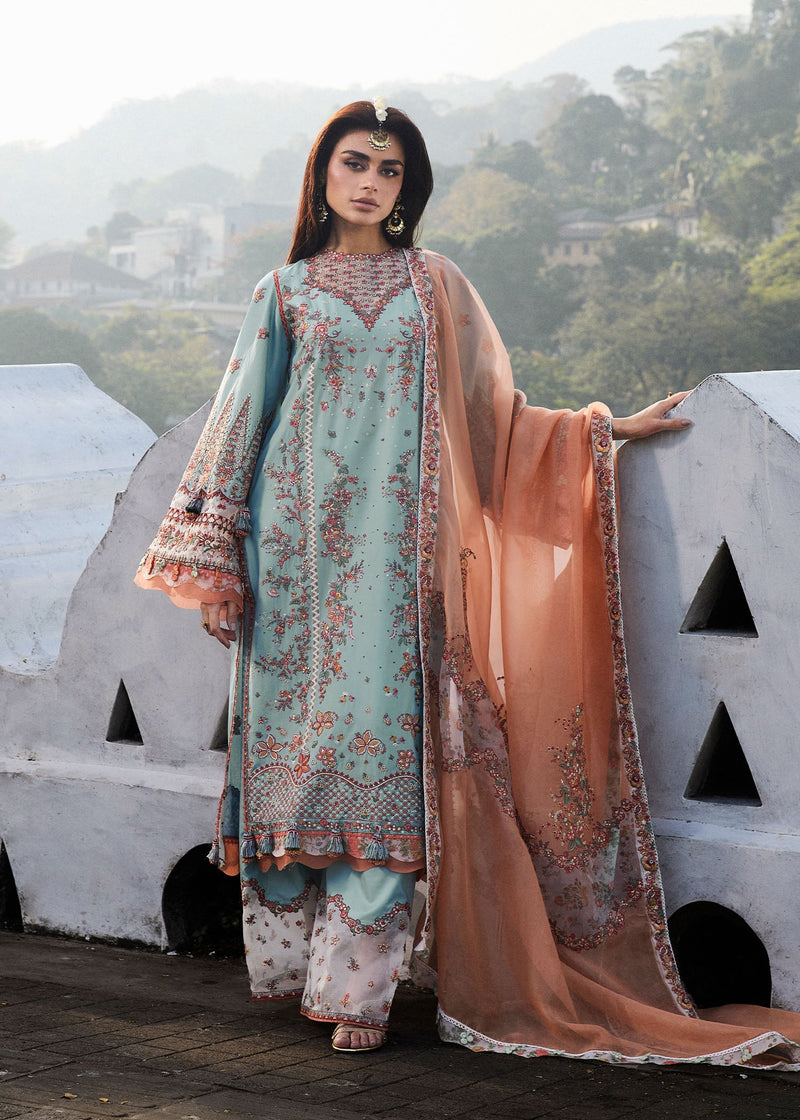 Hussain Rehar | Luxury Lawn 25 | Malibu by Hussain Rehar - Designer Dress - Type: Ladies Clothes - Available at Libayah - 100% Original