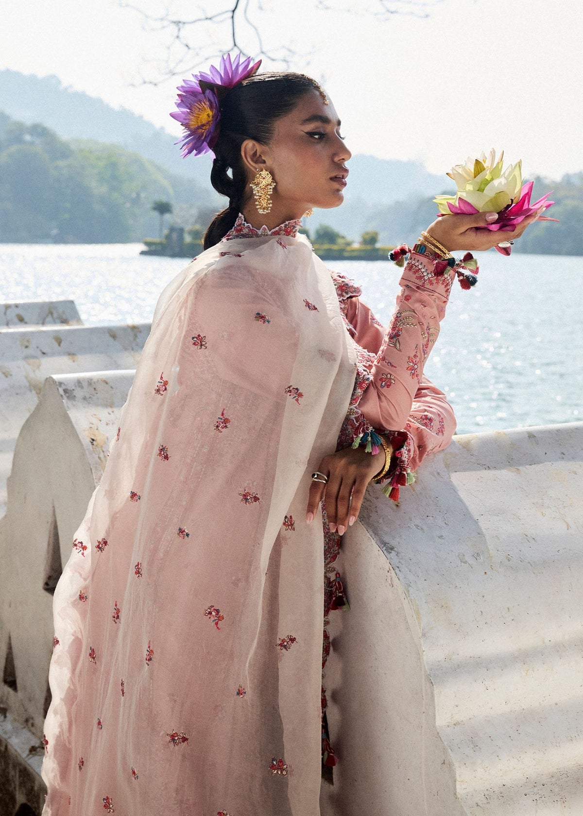 Hussain Rehar | Luxury Lawn 25 | Peaar by Hussain Rehar - Designer Dress - Type: Ladies Clothes - Available at Libayah - 100% Original