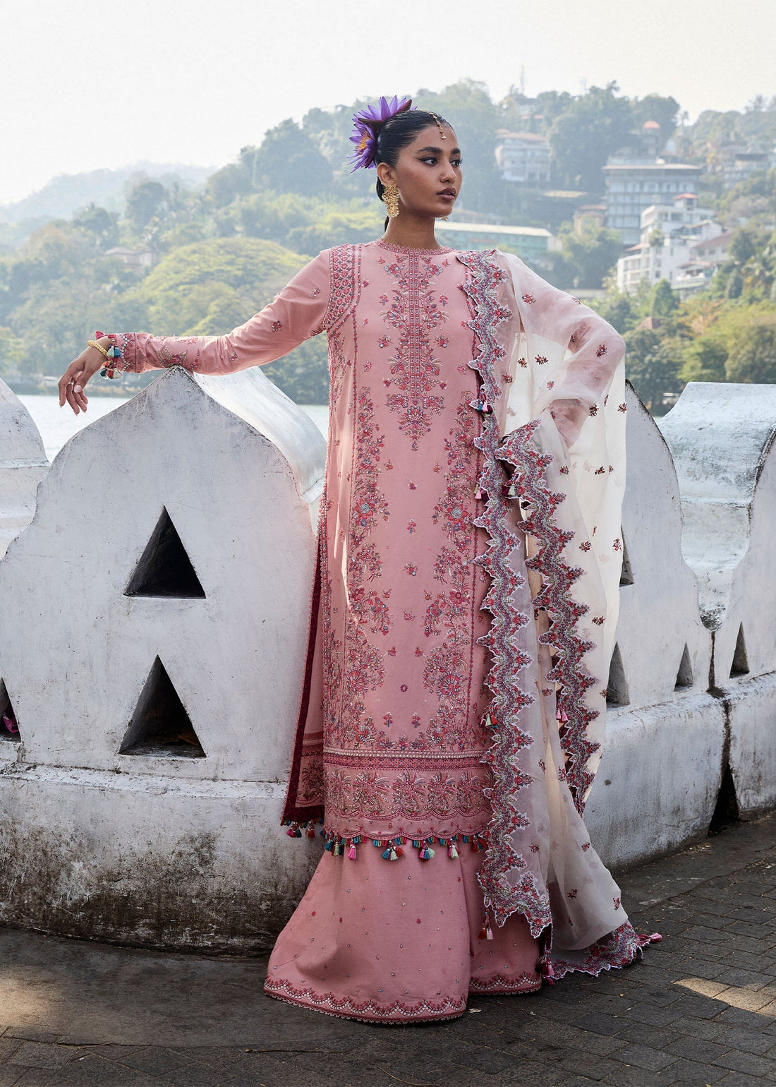 Hussain Rehar | Luxury Lawn 25 | Peaar by Hussain Rehar - Designer Dress - Type: Ladies Clothes - Available at Libayah - 100% Original