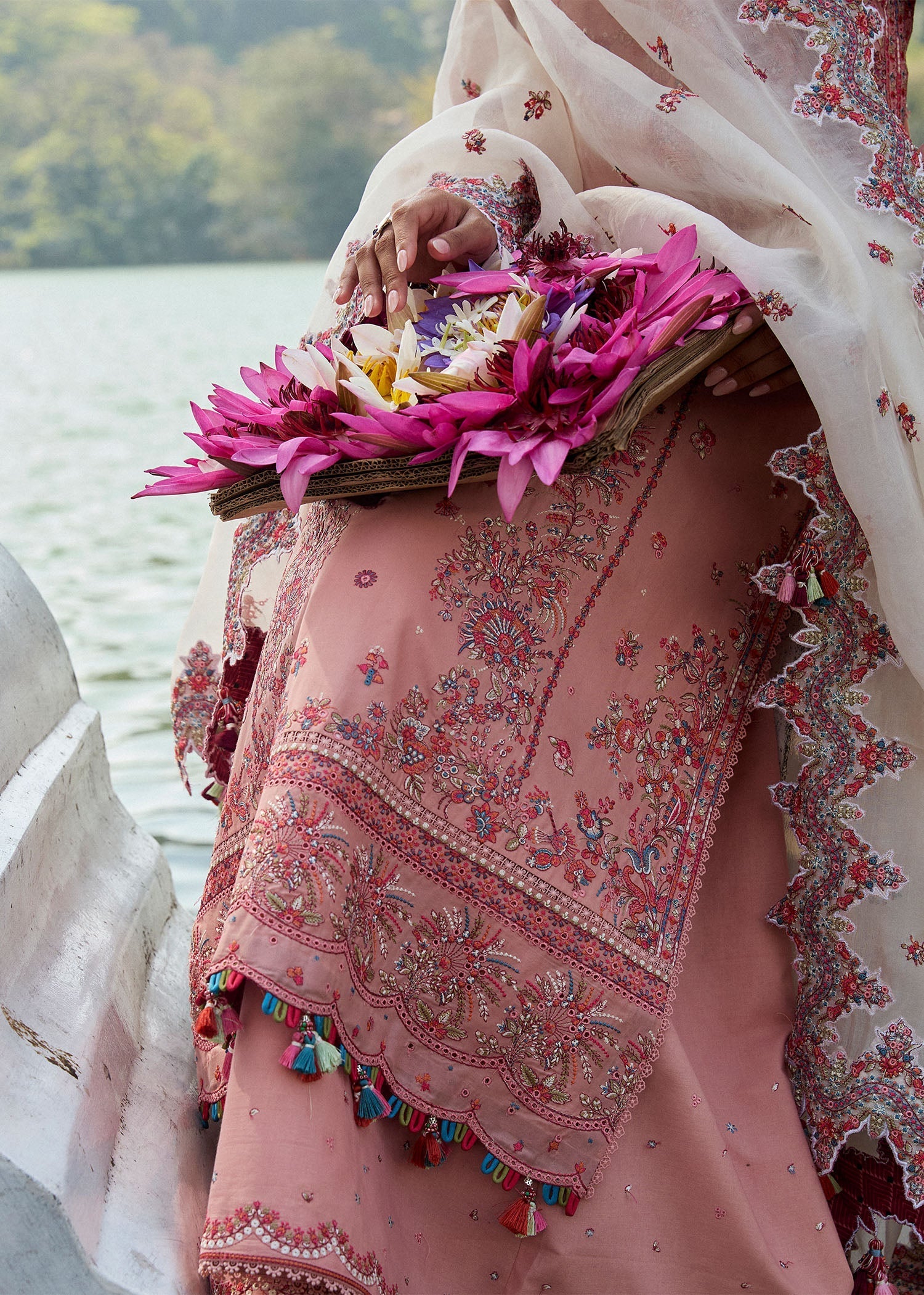 Hussain Rehar | Luxury Lawn 25 | Peaar by Hussain Rehar - Designer Dress - Type: Ladies Clothes - Available at Libayah - 100% Original