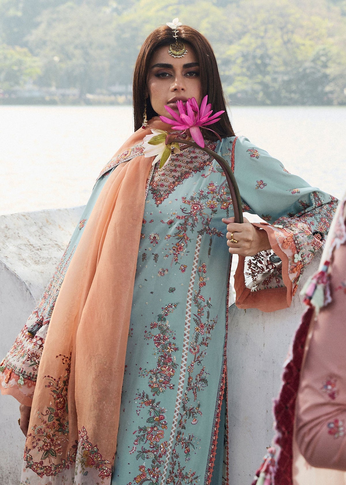 Hussain Rehar | Luxury Lawn 25 | Malibu by Hussain Rehar - Designer Dress - Type: Ladies Clothes - Available at Libayah - 100% Original