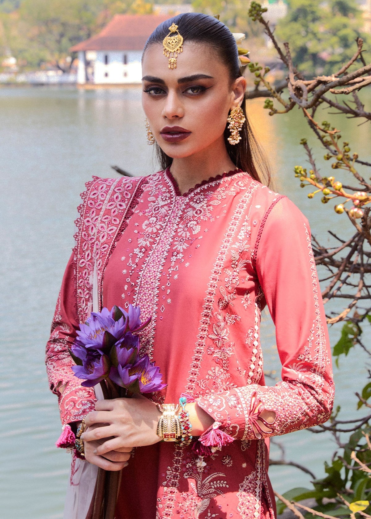 Hussain Rehar | Luxury Lawn 25 | Flare by Hussain Rehar - Designer Dress - Type: Ladies Clothes - Available at Libayah - 100% Original