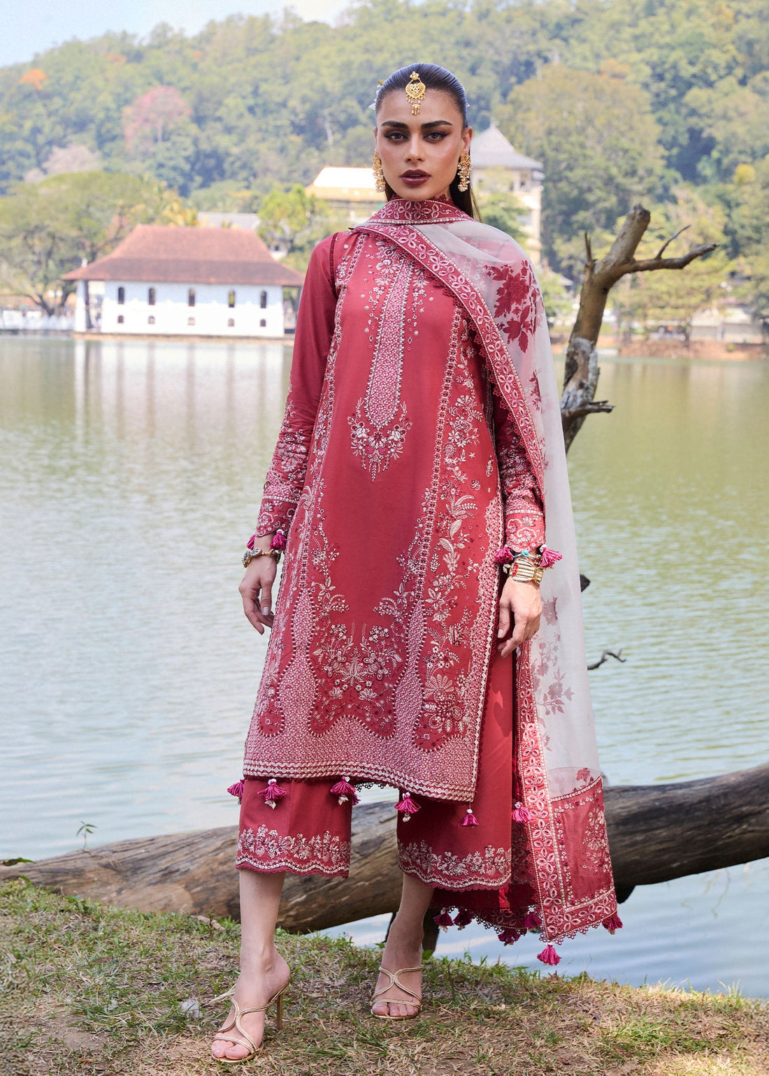 Hussain Rehar | Luxury Lawn 25 | Flare by Hussain Rehar - Designer Dress - Type: Ladies Clothes - Available at Libayah - 100% Original