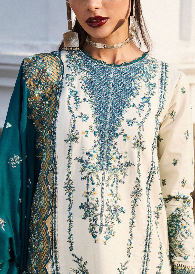 Hussain Rehar | Luxury Lawn 25 | Veil by Hussain Rehar - Designer Dress - Type: Ladies Clothes - Available at Libayah - 100% Original