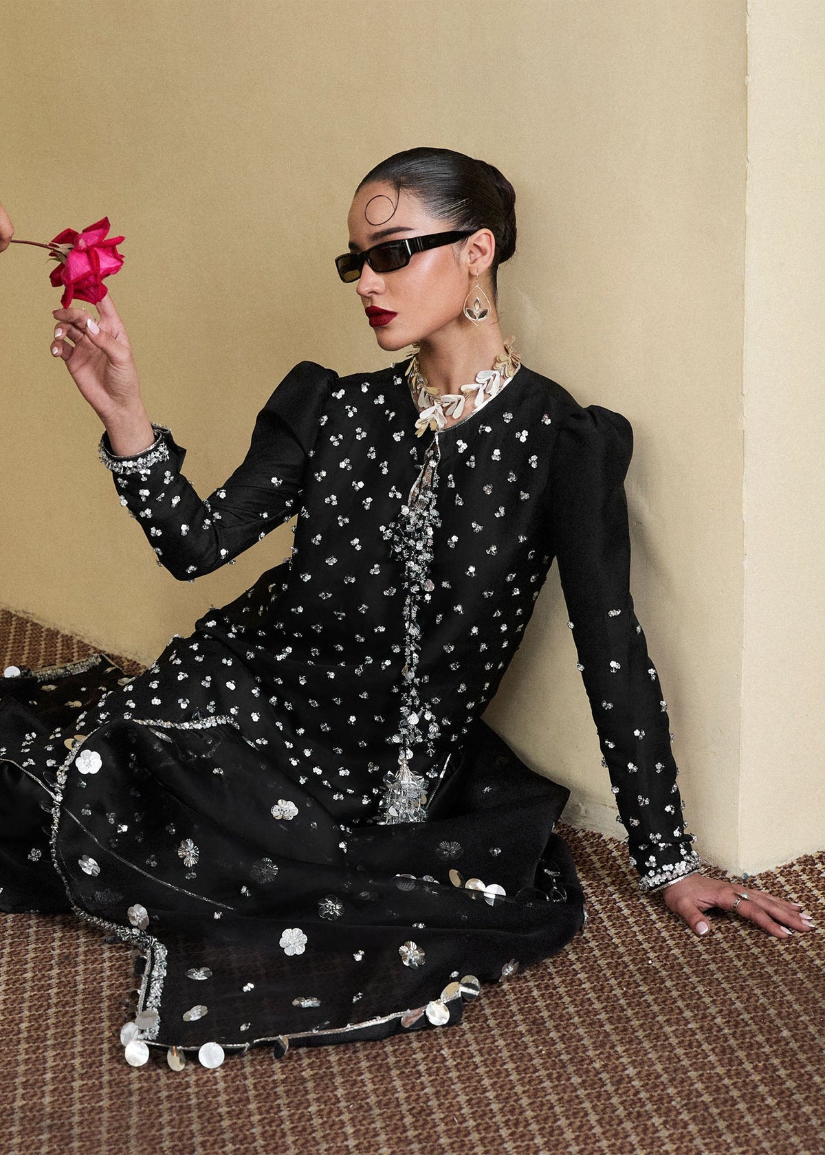 Hussain Rehar | SS Luxury Pret 25 | Kiara by Hussain Rehar - Designer Dress - Type: Ladies Clothes - Available at Libayah - 100% Original