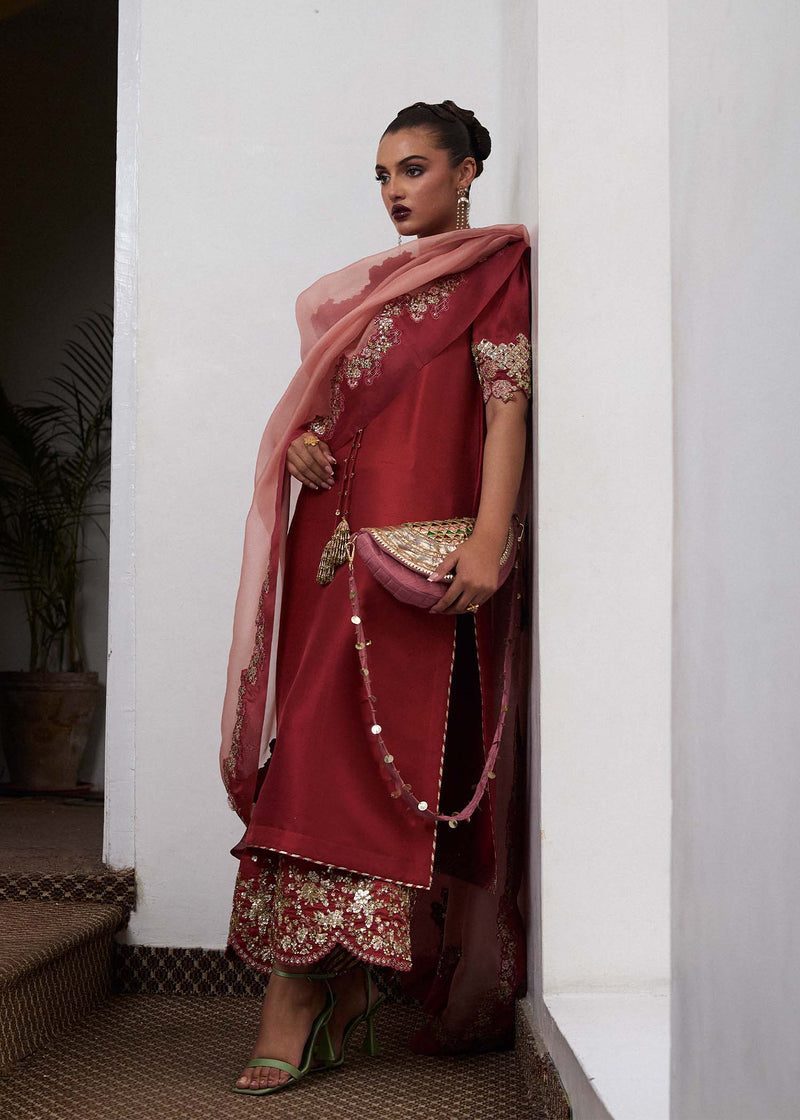 Hussain Rehar | SS Luxury Pret 25 | Tram by Hussain Rehar - Designer Dress - Type: Ladies Clothes - Available at Libayah - 100% Original