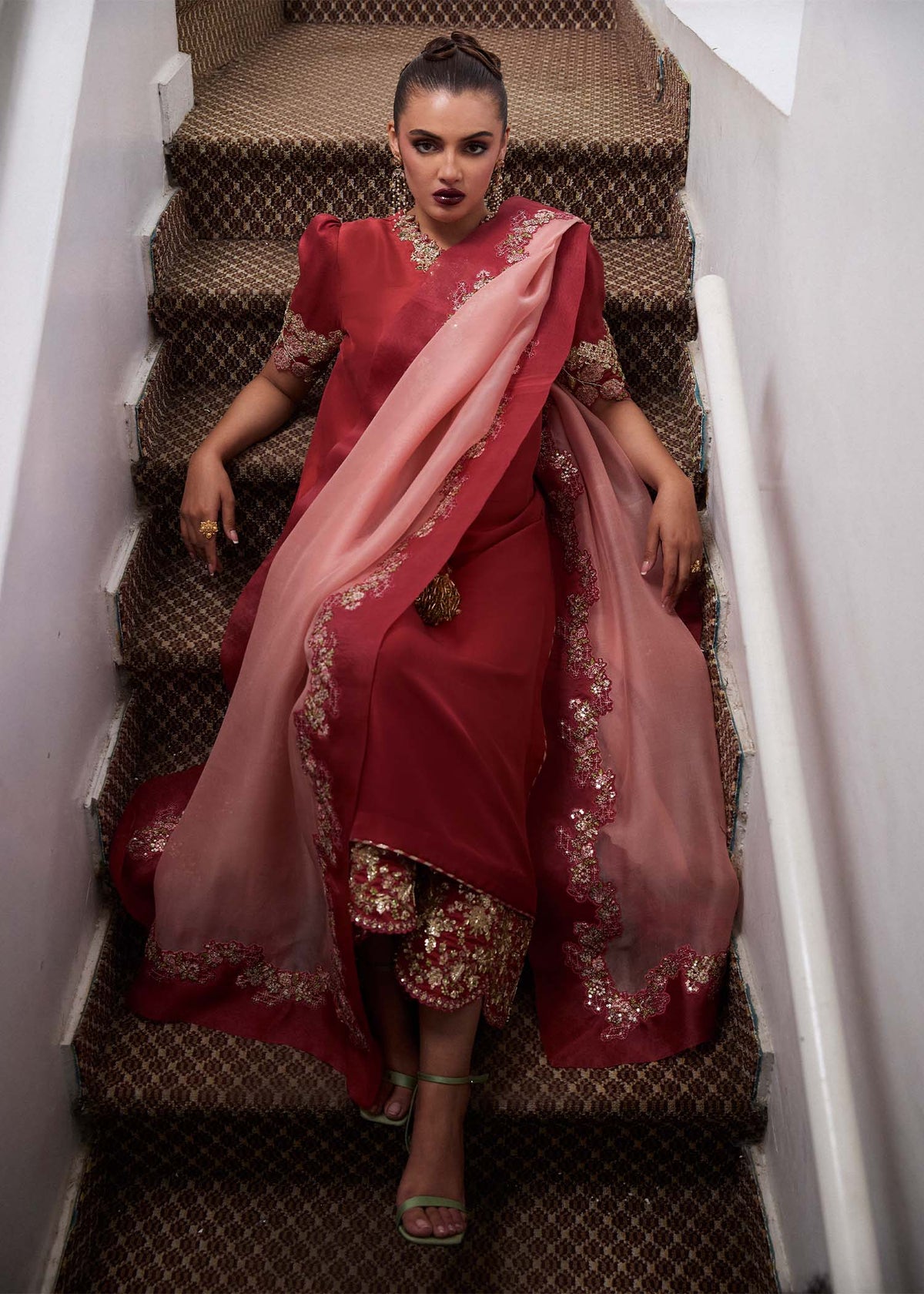 Hussain Rehar | SS Luxury Pret 25 | Tram by Hussain Rehar - Designer Dress - Type: Ladies Clothes - Available at Libayah - 100% Original