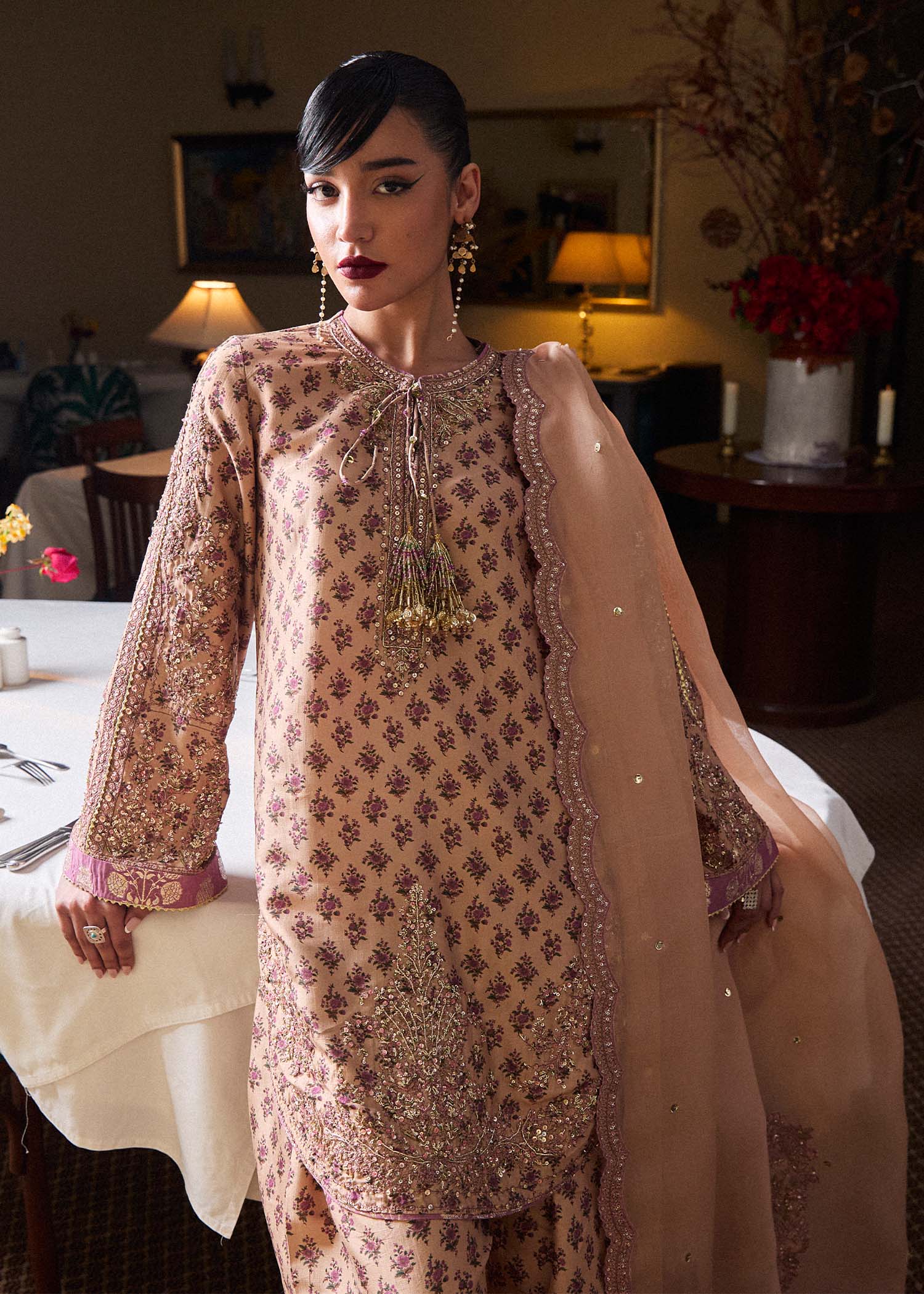 Hussain Rehar | SS Luxury Pret 25 | Fran by Hussain Rehar - Designer Dress - Type: Ladies Clothes - Available at Libayah - 100% Original