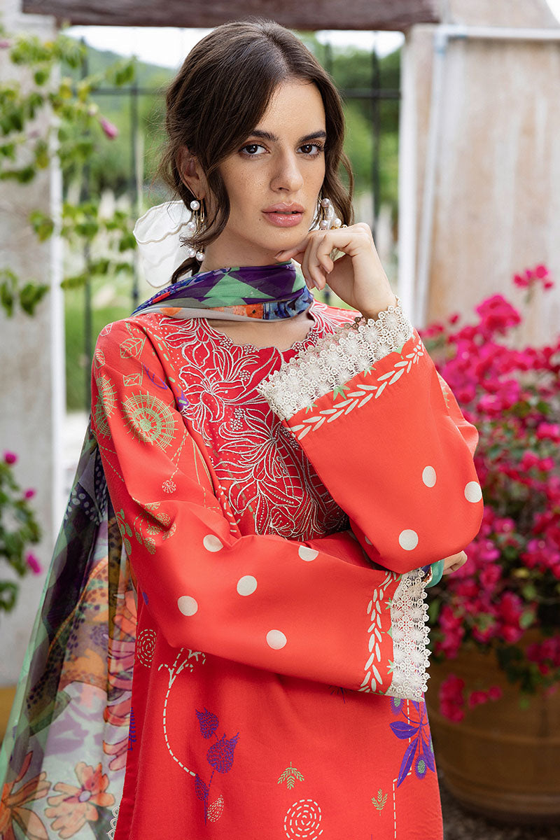Mushq | Mirasol Printed Cambric | Carmin Rosa by Mushq - Designer Dress  - Type : Ladies Clothes - Available at Libayah - 100% Original 