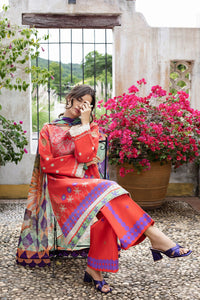 Mushq | Mirasol Printed Cambric | Carmin Rosa by Mushq - Designer Dress  - Type : Ladies Clothes - Available at Libayah - 100% Original 