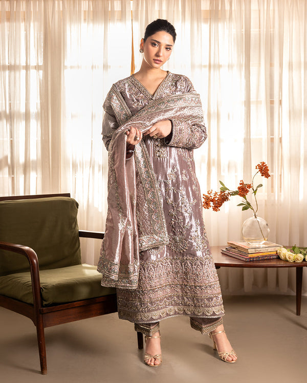 Mushq | Sunehri Lama Silk | Hamna by Mushq - Designer Dress  - Type : Ladies Clothes - Available at Libayah - 100% Original 