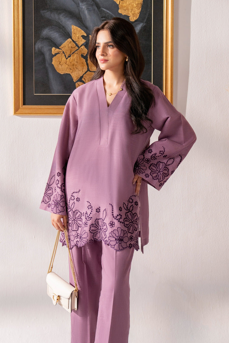 Hana | Khaddar Edit |  Mauve by Hana - Designer Dress - Type: Ladies Clothes - Available at Libayah - 100% Original