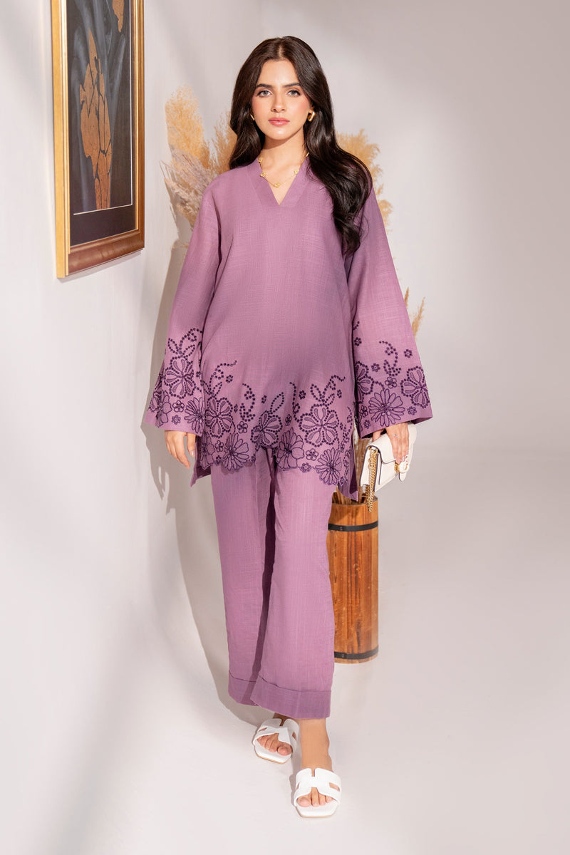 Hana | Khaddar Edit |  Mauve by Hana - Designer Dress - Type: Ladies Clothes - Available at Libayah - 100% Original