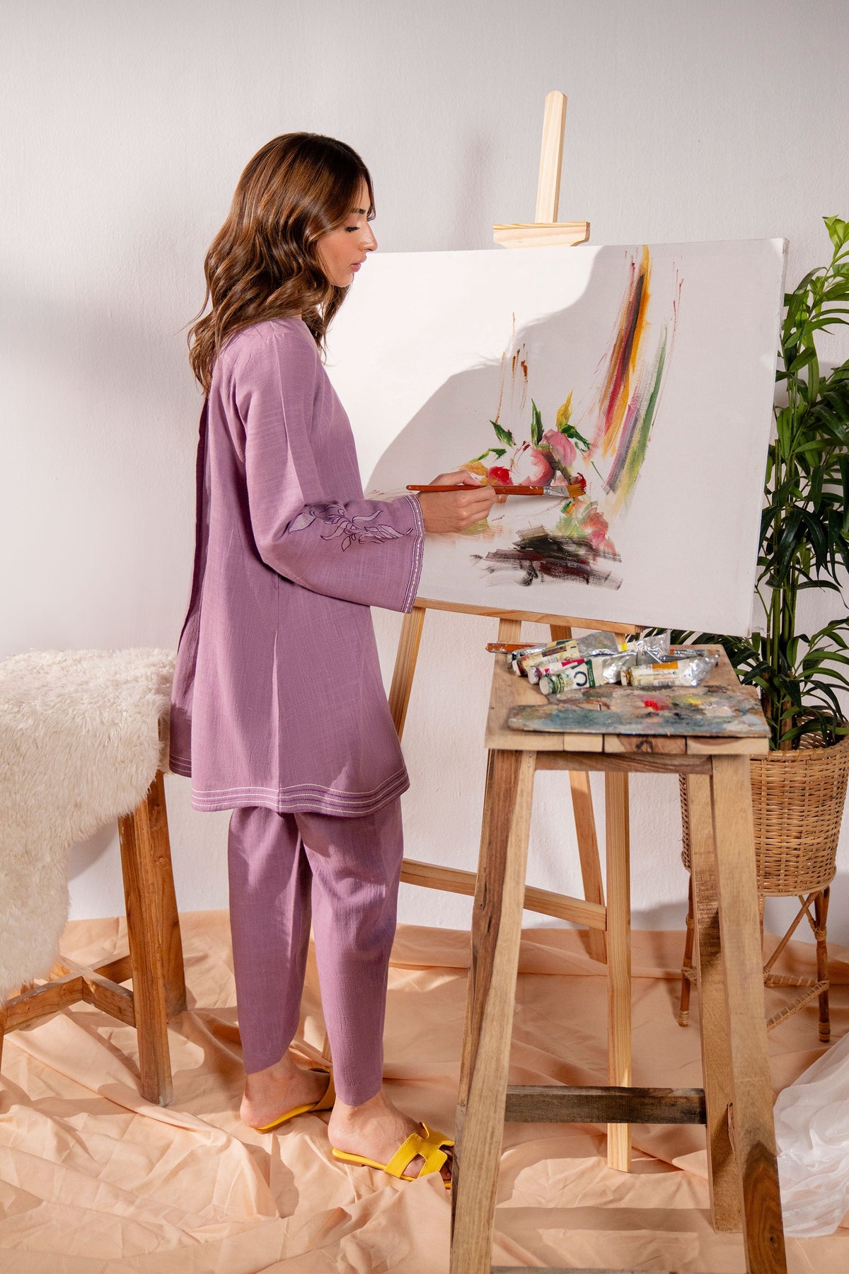 Hana | Khaddar Edit |  Kumsal by Hana - Designer Dress - Type: Ladies Clothes - Available at Libayah - 100% Original