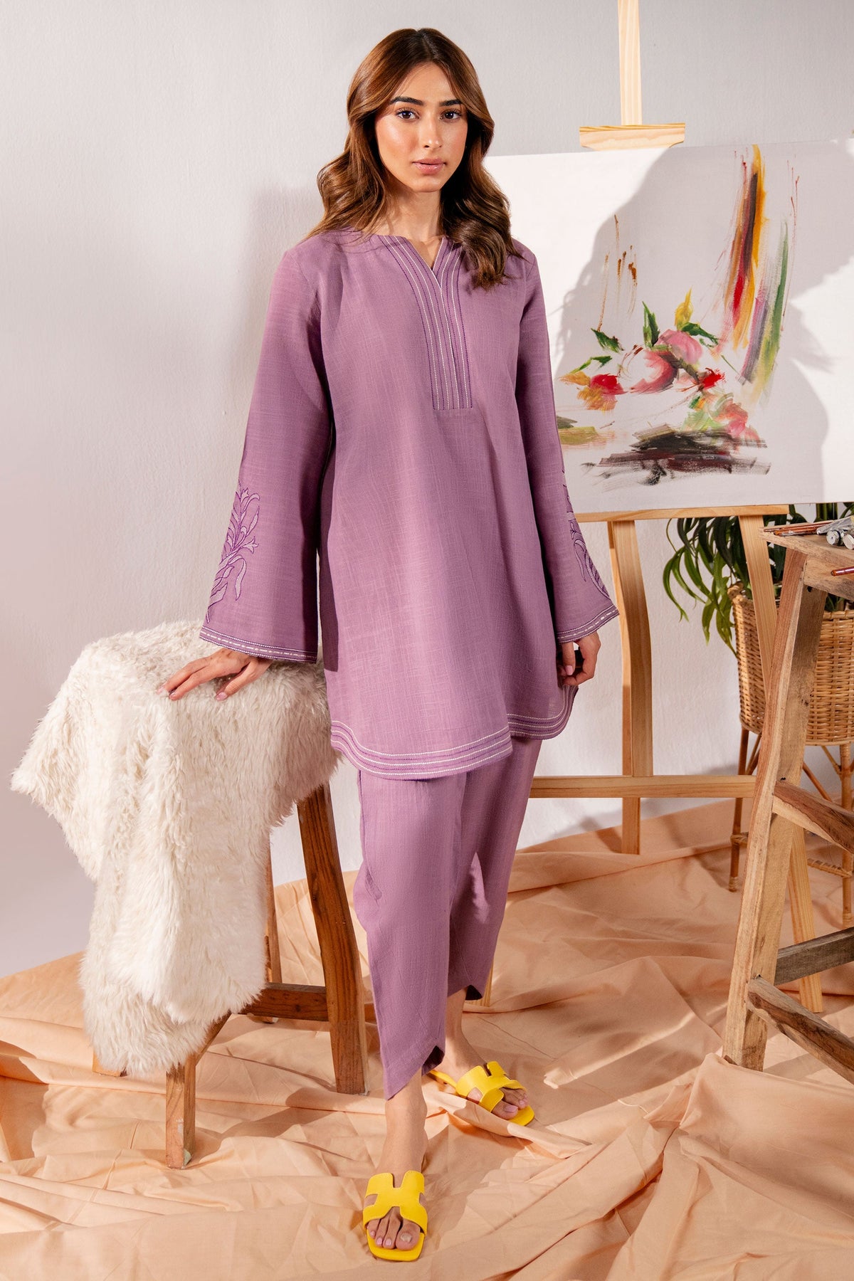 Hana | Khaddar Edit |  Kumsal by Hana - Designer Dress - Type: Ladies Clothes - Available at Libayah - 100% Original